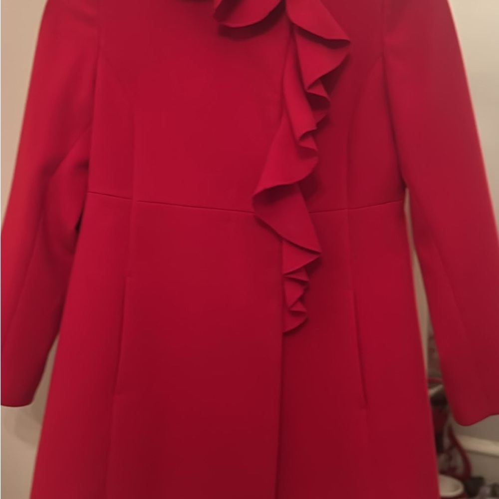 Elegant Red Ruffle Dress